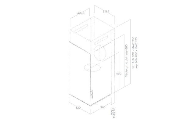 Аспиратор за стена Elica Haiku BL 32